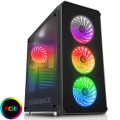 Game Max Moonstone RGB Full Tower 4x12cm RGB Fans 2x Side 1x Front Glass Panels