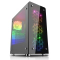 Game Max Sirius Black RGB 4 x 12cm RGB Fans Tempered Glass Side and Front Panels