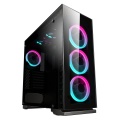 Game Max Spectrum Tempered Glass RGB Gaming Mid Tower Case Inc 3 12CM Fans