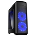 Game Max Volcano Gaming PC Case Blue 32 LED Front Fans