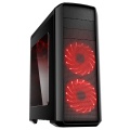 Game Max Volcano Gaming PC Case Red 32 LED Front Fans