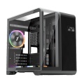 1st Player RT5 Micro ATX Tempered Glass Pannel Case with 3x RGB Fans - Black
