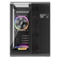 1st Player RT5 Micro ATX Tempered Glass Pannel Case with 3x RGB Fans - Black