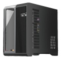 1st Player RT7 ATX Tempered Glass Panel Case with 4x RGB Fans - Black
