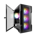 1st Player Trilobite T3 Black Micro-ATX with Tempered Glass hinged Panel - Black
