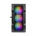 1st Player Trilobite T3 Black Micro-ATX with Tempered Glass hinged Panel - Black