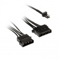 Kolink fan adapter cable 3-pin to 2x 4-pin Molex - 245mm, black