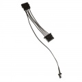 Kolink fan adapter cable 3-pin to 2x 4-pin Molex - 245mm, black
