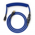 Glorious Coiled Cable Cobalt, USB-C to USB-A spiral cable - 1.37m, blue