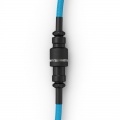 Glorious Coiled Cable Electric Blue, USB-C to USB-A spiral cable - 1.37m, sky blue