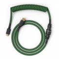 Glorious Coiled Cable Forest Green, USB-C to USB-A spiral cable - 1.37m, green