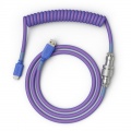 Glorious Coiled Cable Nebula, USB-C to USB-A spiral cable - 1.37m, purple