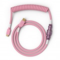 Glorious Coiled Cable Prism Pink, USB-C to USB-A spiral cable - 1.37m, pink