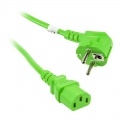 Kolink power cable SchuKo on power pack C13, green - 1,8m