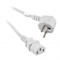 Kolink power cable SchuKo on power pack C13, white - 1,8m