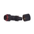 10/8mm (8x1mm) compression fitting 45- G1/4 revolvable - knurled - matte black