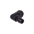 10mm (3/8) barbed fitting 90- revolvable G1/4 with O-rings - matte black