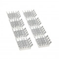 WCUK Aluminum RAM Heatsinks -  8 Piece set with 3M adhesive pads - Silver