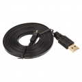 InLine 3m Micro-USB 2.0 Flat Cable, USB-A to Micro B - black
