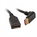 Inline DisplayPort Adapter Cable, 8K4K, Angled Down - 0.15m