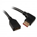 Inline DisplayPort adapter cable, 8K4K, left angled - 0.15m