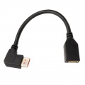 Inline DisplayPort adapter cable, 8K4K, right angled - 0.15m