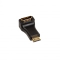 InLine HDMI Adapter, A - Mini HDMI C, angled, gold plated contacts 