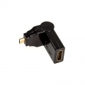 InLine HDMI Adapter, HDMI A Socket - Micro HDMI D Plug, flexible 