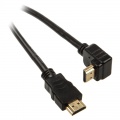  InLine HDMI cable, angled, with Ethernet, Black - 15m