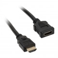 InLine HDMI extension plug / socket, black - 2m