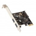 InLine interface card, 2x USB 3.0 SATA power (LP incl.) - PCI