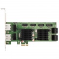 InLine Interface card, PCIe 2.0, 8x SATA 6Gb / s, 4x eSATA