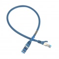 InLine patch cable Cat.6A, S / FTP (PiMf), 500MHz, Blue, 0.5m