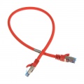 InLine patch cable Cat.6A, S / FTP (PiMf), 500MHz, red, 0.5m