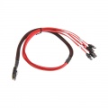 InLine SAS-Connection cable (OCF), 1x Mini-SAS - 4x SATA, 0,75m - red