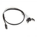 InLine SAS-Connection cable (OCR), 1x Mini-SAS - 4x SATA, 0,75m - transparent 