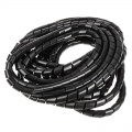 InLine spiral ribbon cable conduit, 18mm x 10m, black