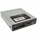 ICY BOX 3.5 inch Multi-Card Reader with USB 3.2, IB-865a - Black