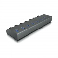 ICY BOX IB-HUB1701-U3 HUB, 7x USB 3.0, incl.power supply, aluminum housing, black