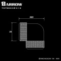 Barrow 12mm OD - Twin Seal Hard Tube 90 Degree Compression Fitting - White