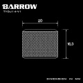 Barrow 14mm - 14mm OD Twin Seal Hard Tube Extention - Shiny Silver