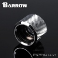 Barrow 14mm - 14mm OD Twin Seal Hard Tube Extention - Shiny Silver