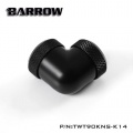 Barrow 14mm OD - Twin Seal Hard Tube 90 Degree Compression Fitting - Black