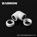 Barrow 14mm OD - Twin Seal Hard Tube 90 Degree Compression Fitting - White