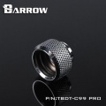 Barrow G1/4 -14mm OD Twin Seal Hard Tube Push Fitting - Shiny Silver (6 Pack)