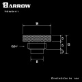 Barrow G1/4 - 10k Temperature Sensor Blank Plug - Shiny Silver