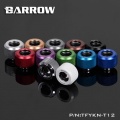 Barrow G1/4 - 12mm OD Twin Seal Hard Tube Compression Fitting - Shiny Silver