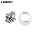 Barrow G1/4 - 13/10mm Flexible Tube Compression Fitting - White (6 Pack)