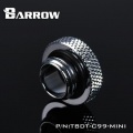 Barrow G1/4 - 14mm OD Mini Hard Tube Push Fitting - Shiny Silver