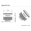 Barrow G1/4 - 14mm OD Triple Seal Hard Tube Compression Fitting - Gold